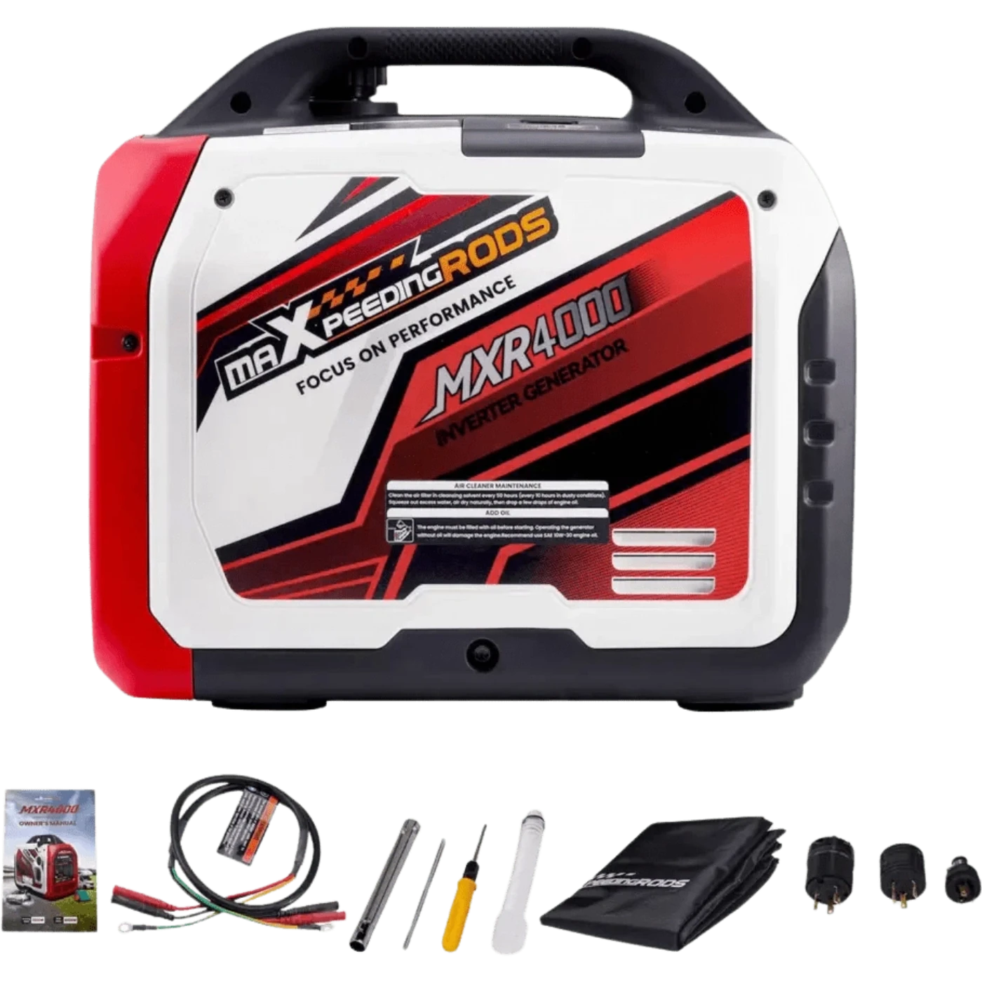 Maxpeedingrods Gas Inverter Generator 3200W/4000W Low THD Parallel RV Ready - MXR4000-US